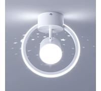 Kuwork Plafonnier LED Moderne, Luminaires Intérieur Orientable à 90° Plafonnier Chambre LED pour Chambre Bureau Cuisine Couloir, 6000K Blanc