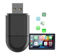 KUWUNG Adaptateur Carplay sans Fil, 2 en 1 Android Auto sans Fil pour A-pple Carplay & Android Auto, 5.8GHz WiFi, Type-C/USB Plug & Play, Convertir CarPlay Filaire en sans Fil