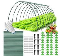 KUWUNG Arceaux pour Serre Tunnel 90pcs, Arceaux Serre De Jardin avec Gants, Tunnele De Forcage pour Plates-Bandes Surélevées, Protégeant Les Plantes, Les Fruits Et Les Légumes