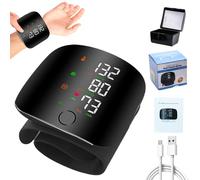 KUWUNG Tensiomètre au poignet rechargeable avec écran LCD et sortie vocale, moniteur de pression sanguine réglable avec mémoire de lecture 99 x 2, tensiomètre pour les personnes âgées