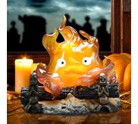 KUWUNG Veilleuse Calcifer, lampe Calcifer, Ornements de Modèle de Bureau Calcifer, Ornements Mignons delfes de feu danime, veilleuse Calcifer, lumière ambiante de flamme adaptée à Halloween