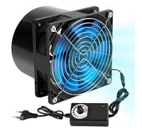 KUWUNG Ventilateur tubulaire 100 mm, 12 V, 100 mm, avec régulateur de vitesse, 100 mm, résistant à la chaleur et silencieux, pour cuisine, serre, garage, salle de bain, circulation de l'air, PC