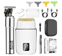 Kuxssul Tondeuse à Cheveux Électrique Rasoir à Foil, T-Blade Trimmers Tondeuse à barbe Tondeuse à cheveux Kit d'entretien