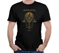 KuyAteYS Men's Myrath Legacy Tales of The Sands Band Round Neck Short Sleeves T Shirt Black XL