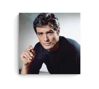 KUYHADSCE Alain Delon Poster mural pour appartement ou maison, chambre à coucher, salon, salle de bain, bureau, bar à vin, art décoratif, 40 x 40 cm, sans cadre