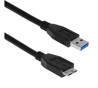 KUYiA Câble Micro B, 1FT A Mâle vers Micro B Disque Dur Cable, 5 Gbps Fil Synchronisation Compatible avec Toshiba Canvio, WD Western Digital My Passport Seagate External Hard Drive, Samsung S5/ Note 3