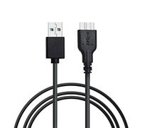 KUYIA Câble Micro USB 3.0, 2,5FT A Mâle vers Micro B Disque Dur Cable, 5 Gbps Fil Synchronisation Compatible avec Toshiba Canvio, WD Western Digital My Passport Seagate LaCie HDD, Samsung S5/ Note 3