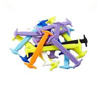 Kuyia sans Cravate Silicone Mode Lacets pour enfants et adultes imperméable facile à nettoyer élastique plat Athletic Running Chaussures de sport en dentelle, KIDS SIZE MIX COLOR