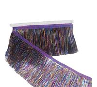 KUYLENT Guirlande à franges en dentelle brillante pour costume de danse, robe, vêtements de scène, décoration de fête, bricolage (multicolore)