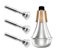 Kuylive Lot de 3 embouchures de trompette (3C, 5C, 7C) avec silencieux de trompette d'entraînement léger en aluminium pour Yamaha Bach Conn King Accessoires d'instruments de musique de rechange,