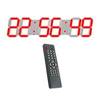 KUYNMCS Horloge Murale Numérique LED 27 Pouces, Variateur Automatique, Alarme, Thermomètre, Calendrier, 8 Niveaux De Luminosité, for Entrepôt Industriel, Salle De Sport, avec Télécommande(Red)