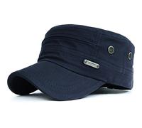 KUYOU Casquette de Baseball Militaire Unisexe en Coton Vintage à Visière Plate, taille unique