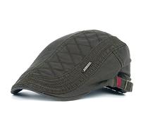 Kuyou Casquette Plate Chapeau Béret Homme Newsboy Flat Cap (Army Green)