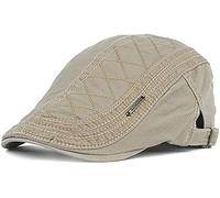 Kuyou Casquette Plate Chapeau Béret Homme Newsboy Flat Cap (Beige)