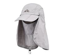 Kuyou Chapeau De Soleil Multifonction Casquette protège-Nuque (Gris)
