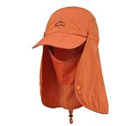 Kuyou Chapeau De Soleil Multifonction Casquette protège-Nuque (Orange)