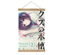 Kuzu No Honkai Scroll Poster en tissu Cadre en bois à suspendre pour décoration de chambre Kit cadeau