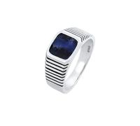 Kuzzoi bague Chevalite pour Homme avec Plaque de Sodalite - Bague Classique (10 mm) en Argent Sterling 925