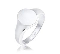 Kuzzoi Bague chevalière ovale mate, 12 mm de large en argent sterling 925, bague basique en argent poli, bague pour homme de taille 54-66, 0611182118, 64, Argent sterling