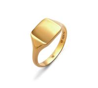 Kuzzoi Bague chevalière pour homme polie en argent sterling 925 plaqué or bague classique en argent massif pour hommes de taille 60-66, 0603742725, 64, Argent sterling