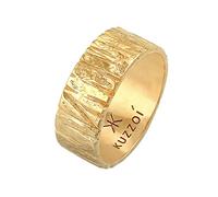 Kuzzoi Bague en Argent Sterling 925 et Or Massif - Design Texturé Pour Homme - Largeur 9 mm - Taille 60-66 - 0604172221