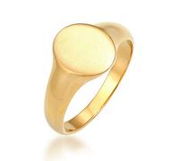 Kuzzoi Bague Homme Chevalière, 12 mm de Largeur, Bague Ovale Mate en Argent Massif Plaqué Or en Argent Sterling 925, Couleur: Or Jaune, Taille de Bague UK: S - W, 64, Argent sterling