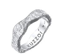 Kuzzoi Bague pour homme en argent sterling 925, alliance, bague de fiançailles, bague d'amitié, martelée, taille 66, 0607411422