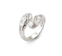 Kuzzoi Bague pour homme en argent sterling 925 martelé (14 mm) au design usé structuré 0602871325, 62
