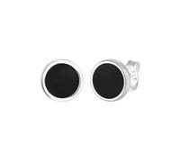 KUZZOI Boucles d'oreilles 'Geo' noir / argent, Taille XS-XXL