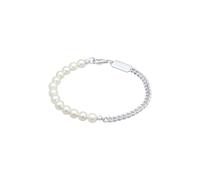 KUZZOI Bracelet argent / blanc perle, Taille 21