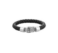 KUZZOI Bracelet 'Basic' noir / argent, Taille 23