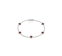 Kuzzoi Bracelet Bouddha en argent sterling 925 avec trèfle en émail (rouge) - Longueur : 19 cm