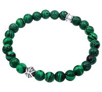 Kuzzoi Bracelet Bouddha pour homme avec perles d'agate verte et pendentif en argent sterling 925, longueur 19-23 cm, élastique, bracelet de yoga, bracelet d'énergie 0201820719, 19 centimeters, Agate