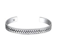 Kuzzoi Bracelet en argent sterling 925 massif pour homme, design tressé, finition en oxyde léger, Eine Grösse, Argent, Pas de gemme