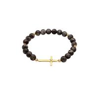 KUZZOI Bracelet 'Kreuz' marron / or, Taille 21