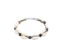 KUZZOI Bracelet noir / argent / blanc cassé, Taille 19