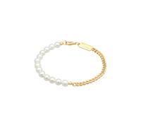 KUZZOI Bracelet or / blanc perle, Taille 21