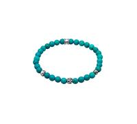Kuzzoi Buddha Bracelet pour homme en howlite turquoise, perles vintage en argent sterling 925, longueur 19-23 cm