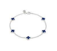 Kuzzoi Buddha 0202192025 Bracelet en argent sterling 925 avec trèfle en émail pour homme Longueur 19-23 cm, 21 cm, Argent sterling, Pas de gemme