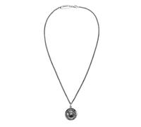 KUZZOI Chaîne 'Löwe' noir / argent, Taille 55