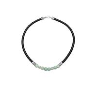 KUZZOI Chaîne vert / noir / argent, Taille 50