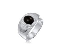 Kuzzoi Chevalière pour homme avec pierre onyx (10 mm) en argent sterling 925 poli - Style vintage - Pour homme - Taille 60-66 - 0612143024, 62, Onyx