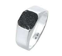 Kuzzoi Chevalière pour homme - Carré mat oxydé en argent sterling 925 massif - Bague classique en argent de 11 mm de large - argent sterling 925