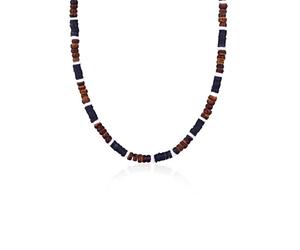 Kuzzoi Collier Bouddha pour homme en Heishi et perles en bois de noix de coco (5-6 mm) avec perle en argent sterling 925 Chaîne de surfeur pour homme