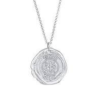 Kuzzoi Collier pour homme en argent sterling 925 avec pendentif en argent sterling 925 avec pièce antique, pendentif vintage fait main, Argent sterling