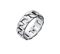 Kuzzoi Massive M.Ring oxydé noir dans la conception du réservoir, l'anneau de bande de 925 formade bague en argent sterling Gros d'apparence ancienne