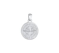 Kuzzoi Pendentif en argent (30 mm) boussole pour chaînes en argent sterling 925 - Accessoire de collier maritime - Motif rose des vents pour hommes, Argent sterling