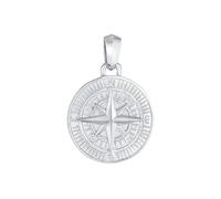 Kuzzoi Pendentif en argent (30 mm) boussole pour chaînes en argent sterling 925 - Accessoire de collier maritime - Motif rose des vents pour hommes, Argent sterling