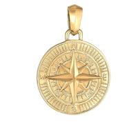 Kuzzoi Pendentif en argent (30 mm) boussole pour chaînes en argent sterling 925 plaqué or collier maritime accessoire motif rose des vents pour hommes, Argent sterling