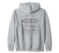 KV-2 Schéma Russian WW2 Hourde Tank Blueprints Sweat à Capuche